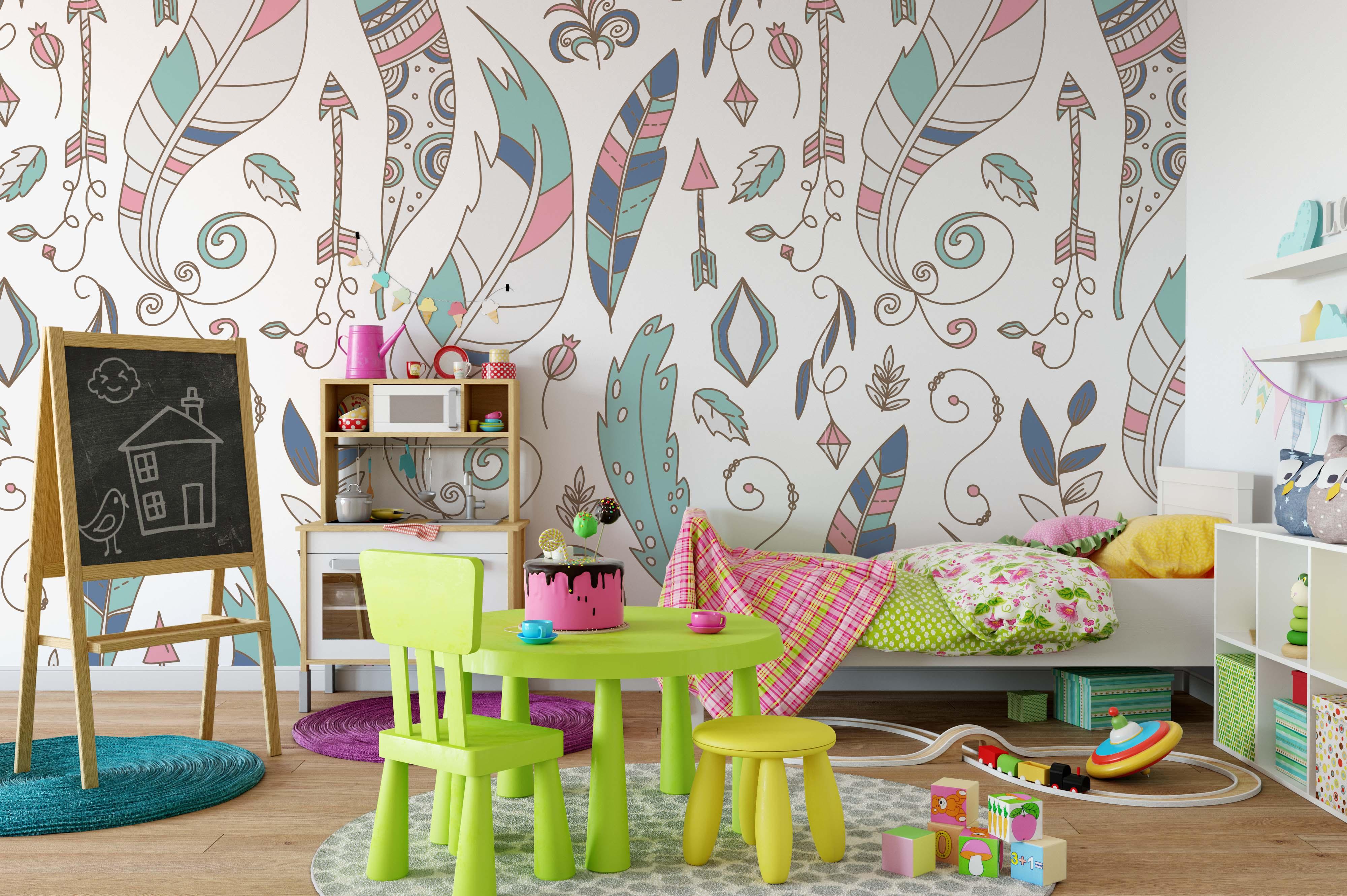 3D Feather Pattern Wall Mural Wallpaper 23- Jess Art Decoration