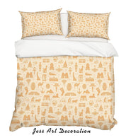 3D Yellow Totem Quilt Cover Set Bedding Set Pillowcases 7- Jess Art Decoration