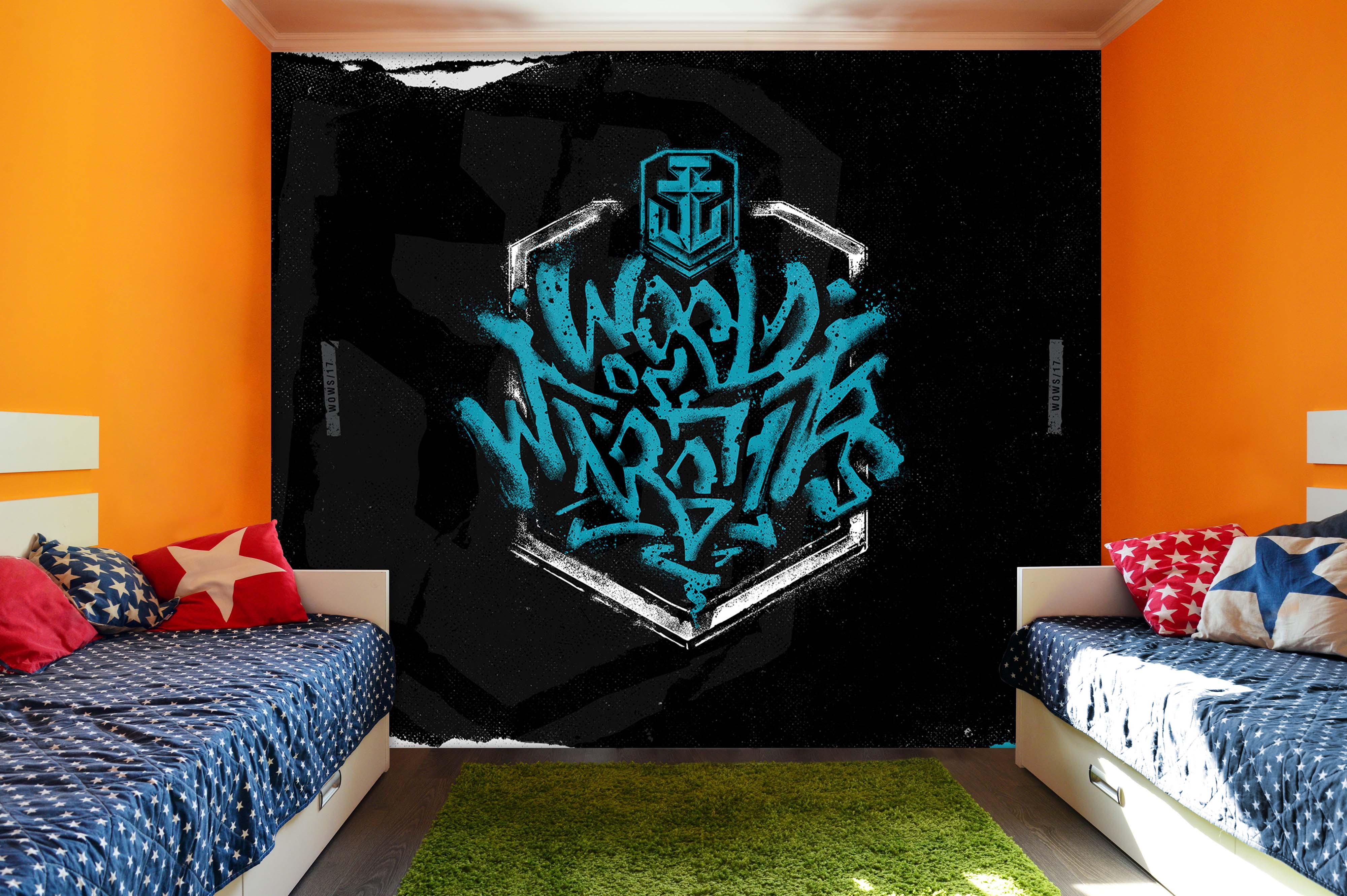 3D Abstract Blue Sign Graffiti Wall Mural Wallpaper 289- Jess Art Decoration