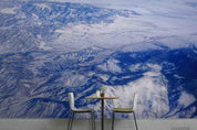 3D Satellite Map Snow Mountain Wall Mural Wallpaper SWW4288- Jess Art Decoration