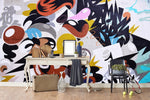 3D Abstract Colorful Graffiti Wall Mural Wallpaper 144- Jess Art Decoration