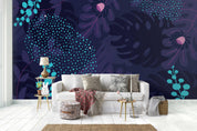 3D Purple Leaves Wall Mural Wallpaper 4- Jess Art Decoration