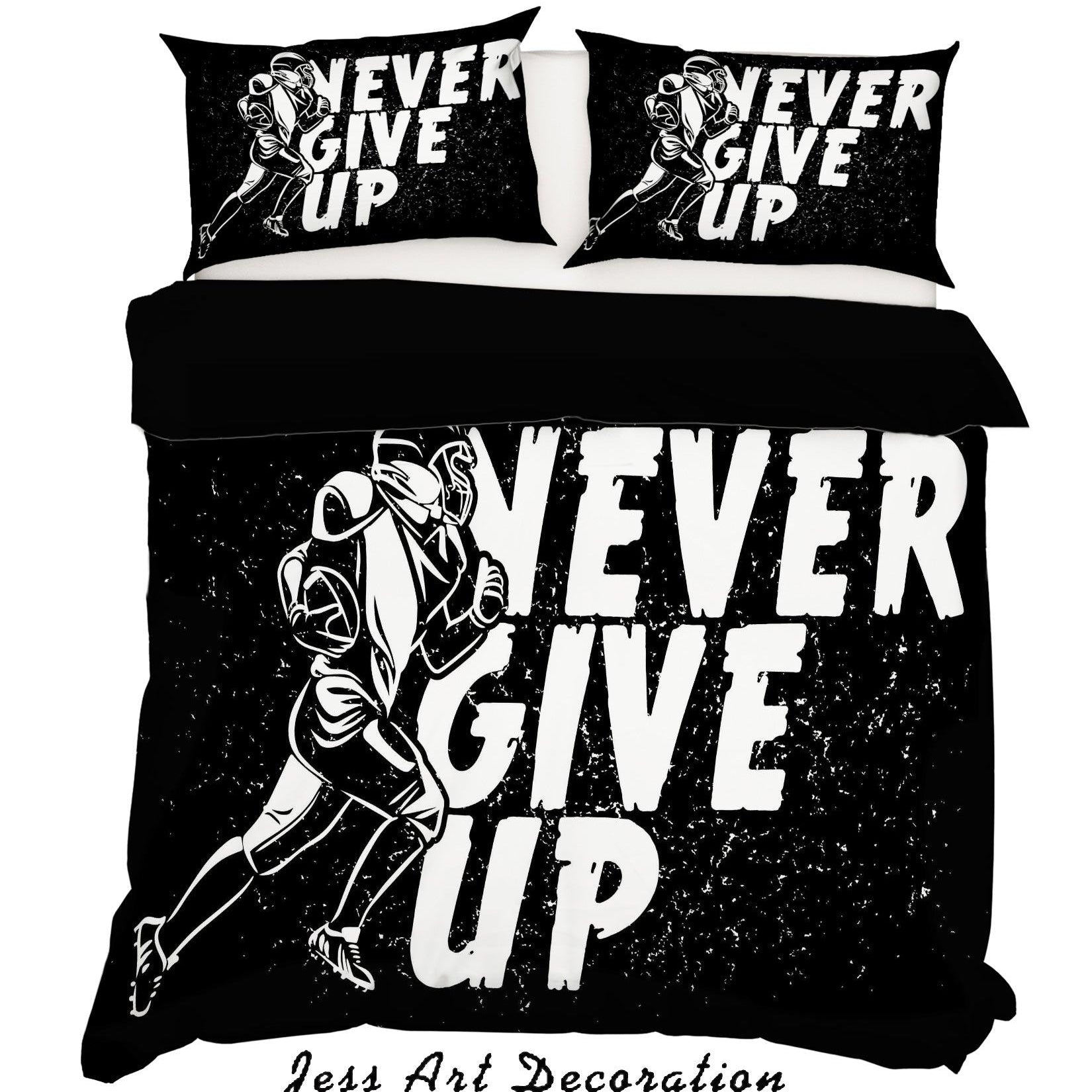 3D American Football Player Quilt Cover Set Bedding Set Pillowcases 93- Jess Art Decoration