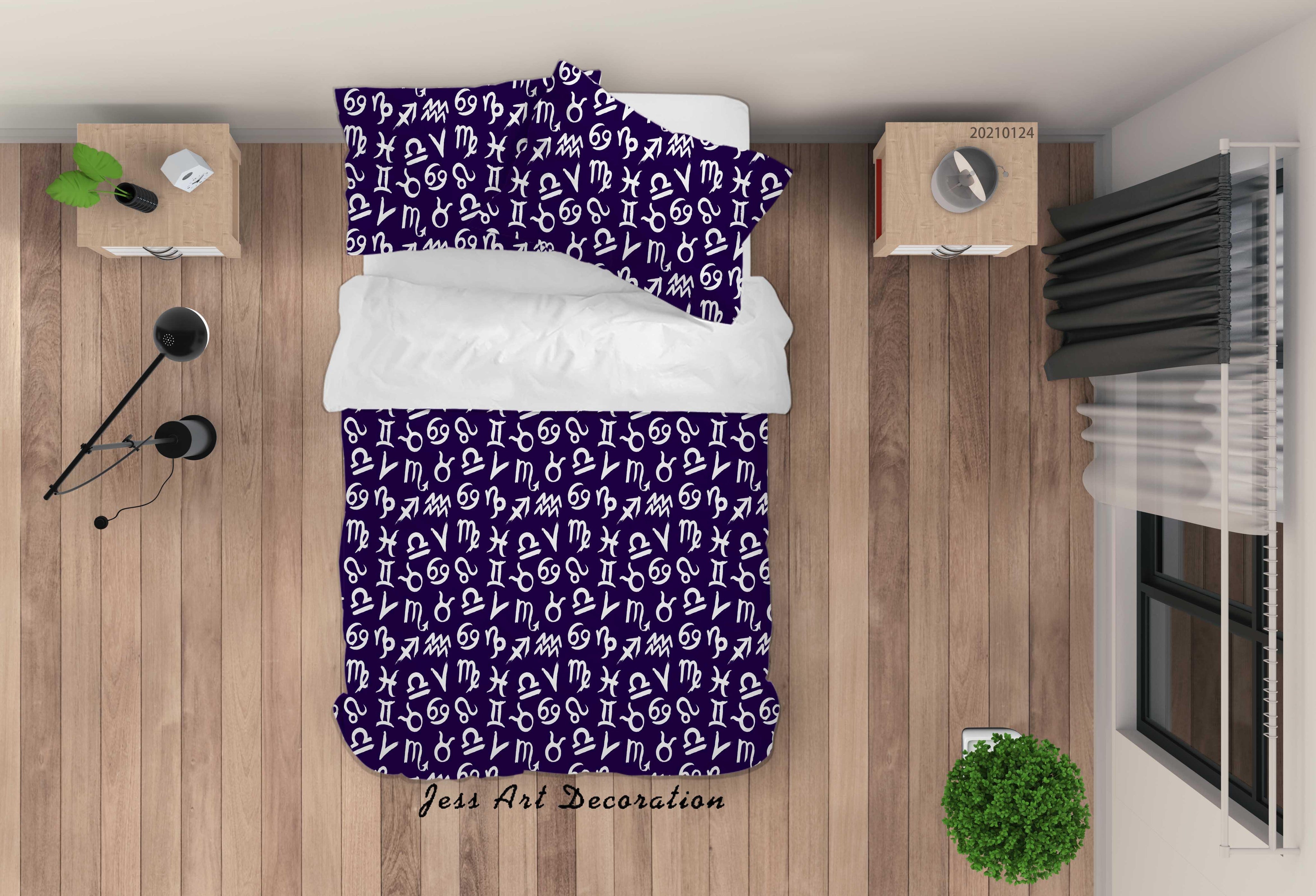 3D Abstract Alphabet Symbol Quilt Cover Set Bedding Set Duvet Cover Pillowcases 106- Jess Art Decoration