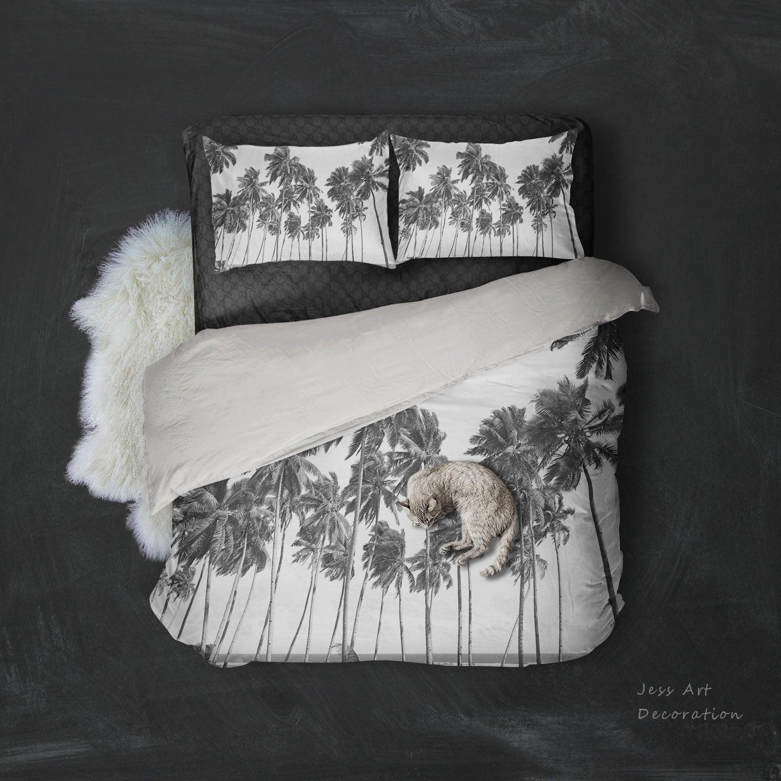 3D Tropical Palm Tree Quilt Cover Set Bedding Set Pillowcases 62- Jess Art Decoration