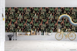 Vinatge Giraffe Animal Leaves Plant Pattern Wall Mural Wallpaper LXL- Jess Art Decoration