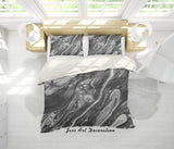 3D Grey Sea Wave Marble Quilt Cover Set Bedding Set Pillowcases 54- Jess Art Decoration