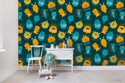 3D Cartoon Monster Pattern Wall Mural Wallpaper A367 LQH- Jess Art Decoration