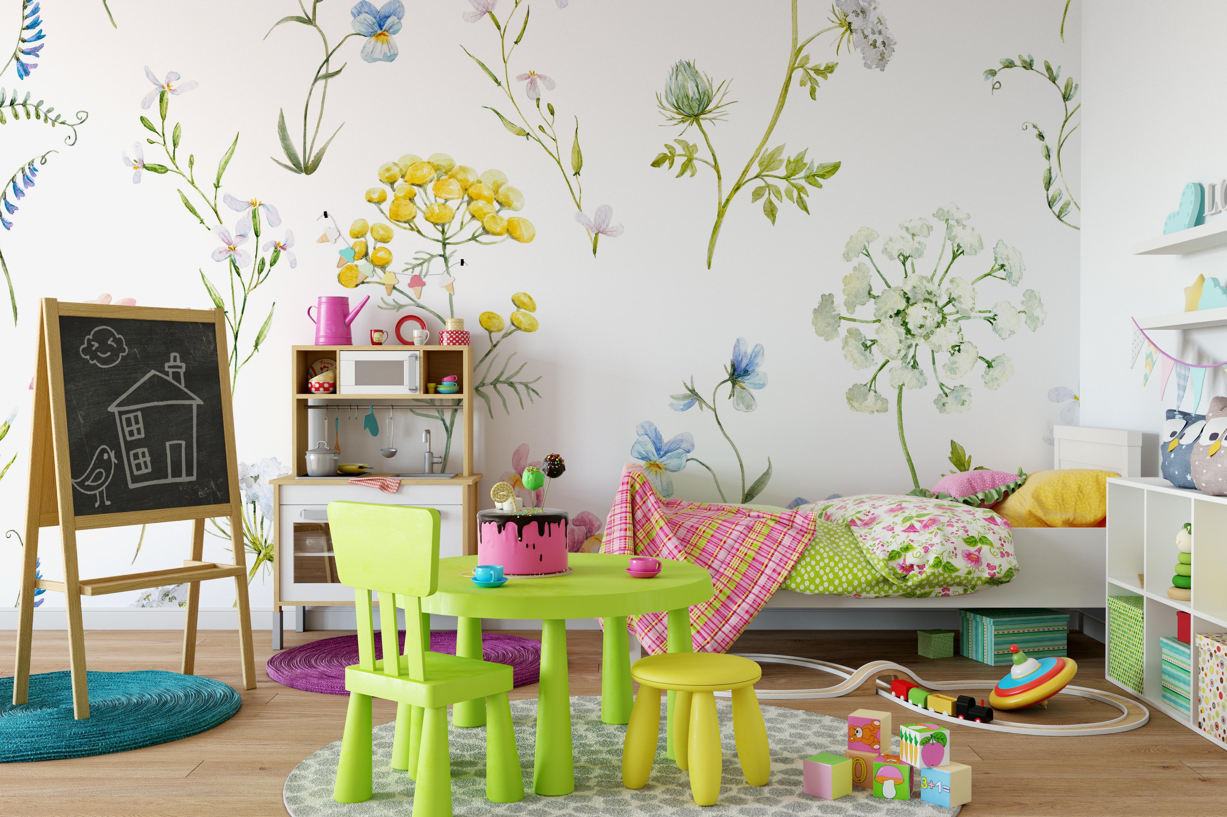 3D Yellow Flower Branch Wall Mural Wallpaper 121- Jess Art Decoration