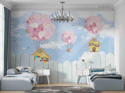 3D Balloon House Sky balloon house cloud sky mural wall mural wallpaper for nursery - view 2