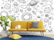 3D Hand Drawn Space Planet Wall Mural Wallpaper LQH 29- Jess Art Decoration