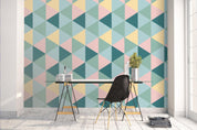 3D Green Triangle Wall Mural Wallpaper 114- Jess Art Decoration