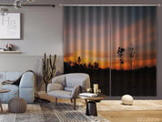 3D Woods Coconut Tree Sunrise Scenery Curtains and Drapes GD 2016- Jess Art Decoration