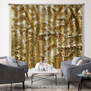 3D Golden Wheat Sunshine Background Curtains and Drapes GD 3948- Jess Art Decoration