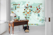 3D World Map Surface Wall Mural Wallpaper 56- Jess Art Decoration