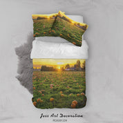 3D Sunset Sky Pumpkin Quilt Cover Set Bedding Set Duvet Cover Pillowcases 118 LQH- Jess Art Decoration
