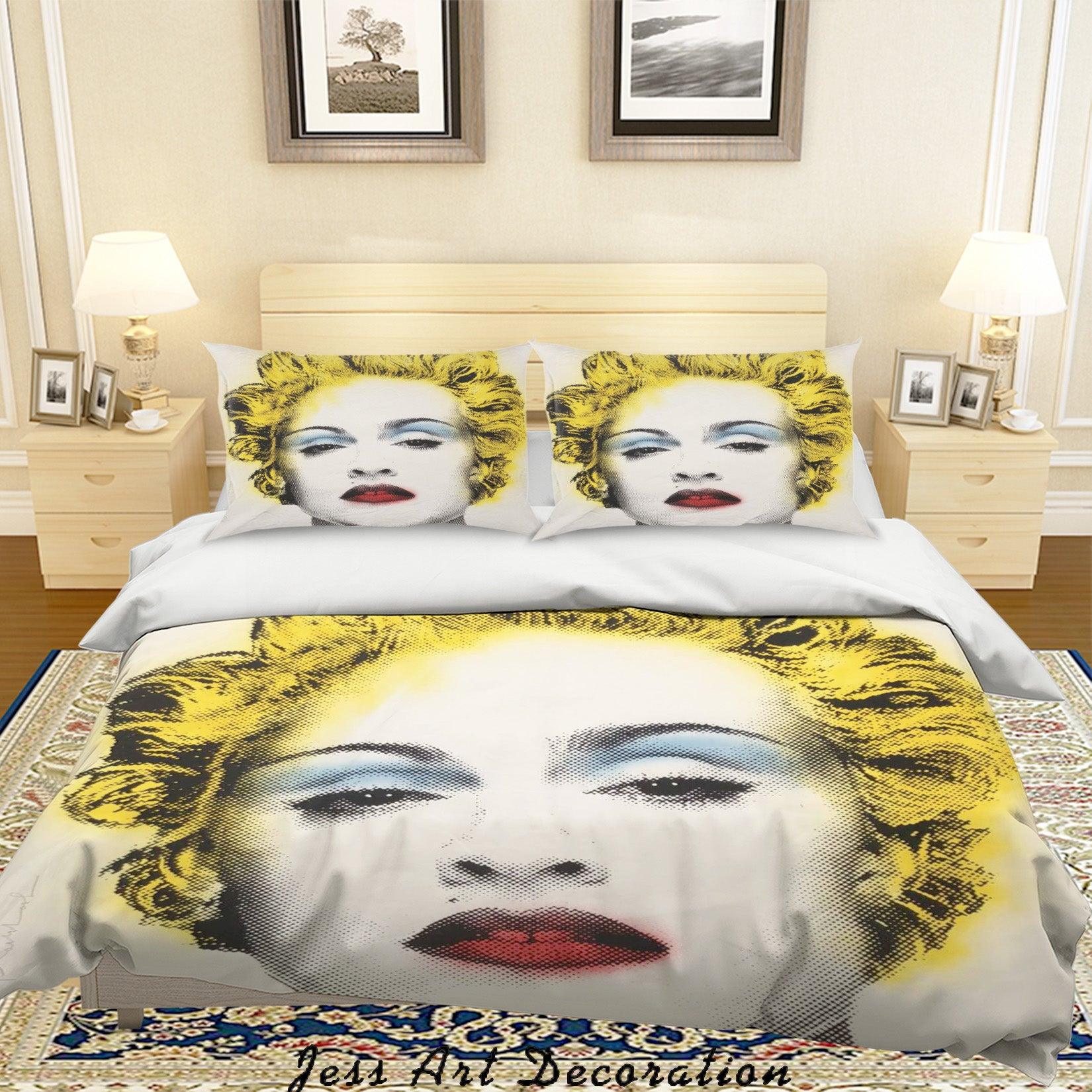 3D  Golden Hair Madonna Graceful Quilt Cover Set Bedding Set Duvet Cover Pillowcases  ZY D94- Jess Art Decoration