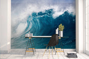 3D blue sea waves wall mural wallpaper 33- Jess Art Decoration