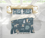 3D Forest Animals Quilt Cover Set Bedding Set Pillowcases 08- Jess Art Decoration