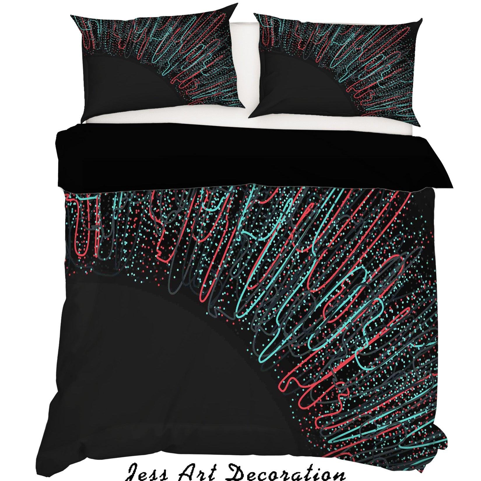 3D Abstract Geometric Figure Quilt Cover Set Bedding Set Pillowcases 01- Jess Art Decoration