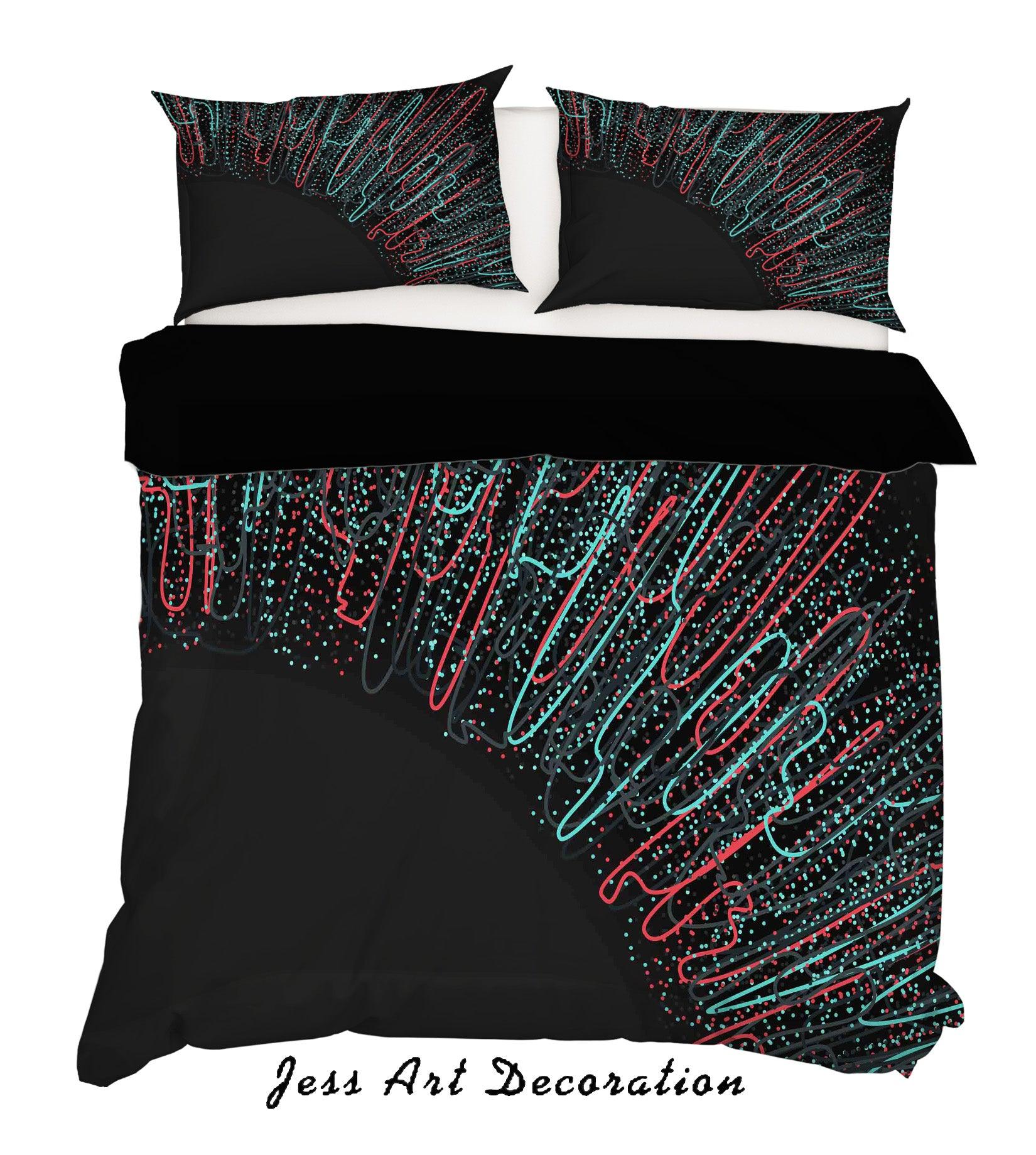 3D Abstract Geometric Figure Quilt Cover Set Bedding Set Pillowcases 01- Jess Art Decoration