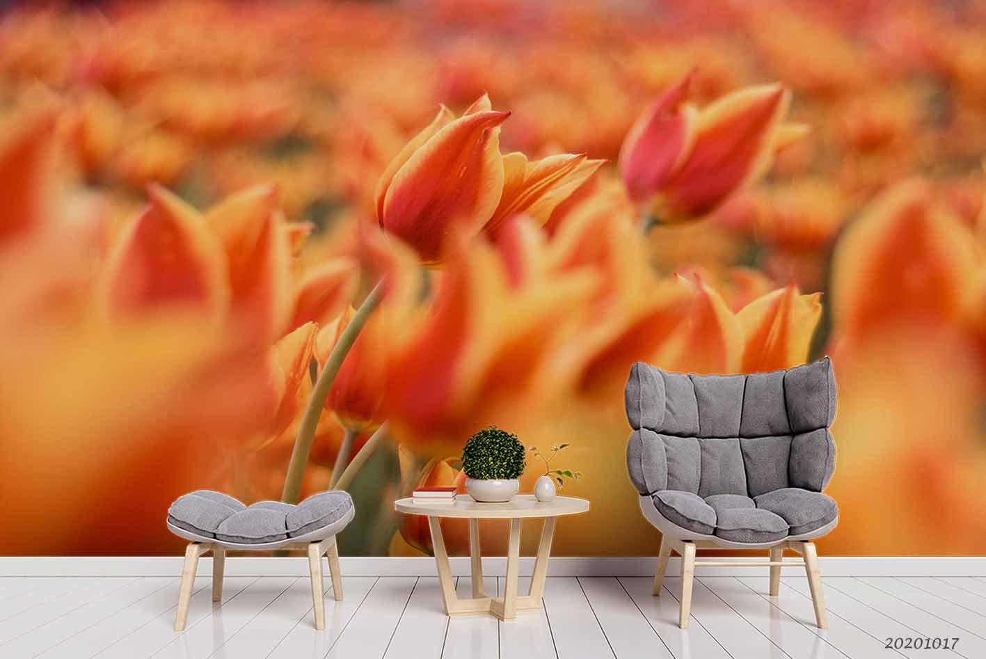 3D Landscape Floral Plants Leaves Wall Mural Wallpaper WJ 6244- Jess Art Decoration