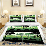 3D Green Trees Grassland Animal Quilt Cover Set Bedding Set Pillowcases 70- Jess Art Decoration