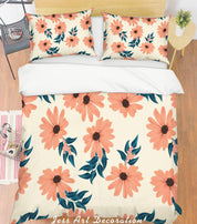 3D Red Flowers Quilt Cover Set Bedding Set Pillowcases  16- Jess Art Decoration