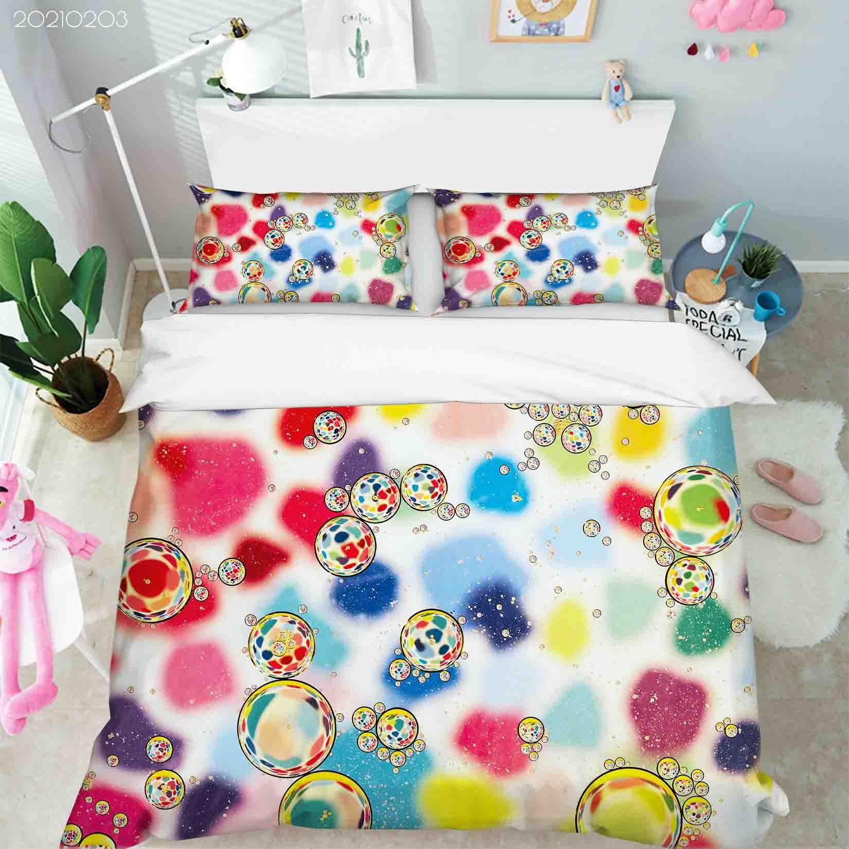 3D Abstract Color Marble Texture Quilt Cover Set Bedding Set Duvet Cover Pillowcases 14- Jess Art Decoration