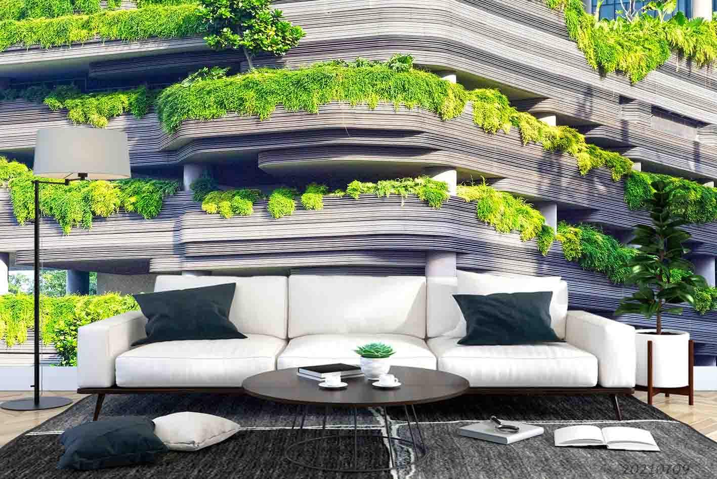 3D Architecture Building Concept Wall Mural Wallpaper SWW3913- Jess Art Decoration