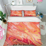 3D Orange Marble Quilt Cover Set Bedding Set Pillowcases 96- Jess Art Decoration