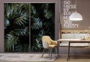 3D Vintage Dark Green Leaf Curtains and Drapes GD 478- Jess Art Decoration