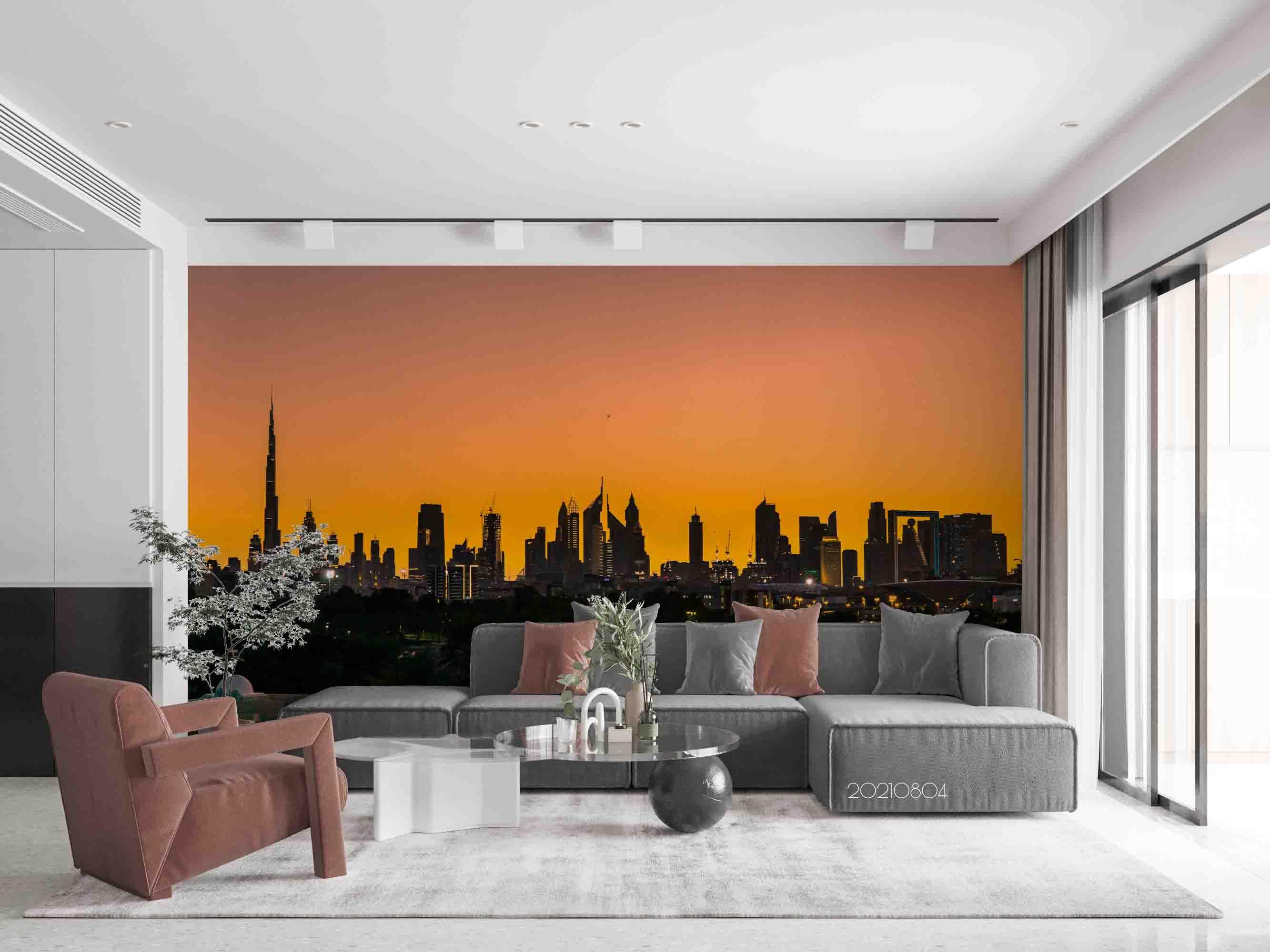 3D Dusk Modern Urban Landscape Wall Mural Wallpaper SWW4999- Jess Art Decoration