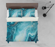 3D Blue Marble Texture Quilt Cover Set Bedding Set Duvet Cover Pillowcases JN 1192- Jess Art Decoration