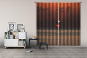 3D Dark Clouds Blocking Sun Sea Surface Curtains and Drapes GD 1059- Jess Art Decoration