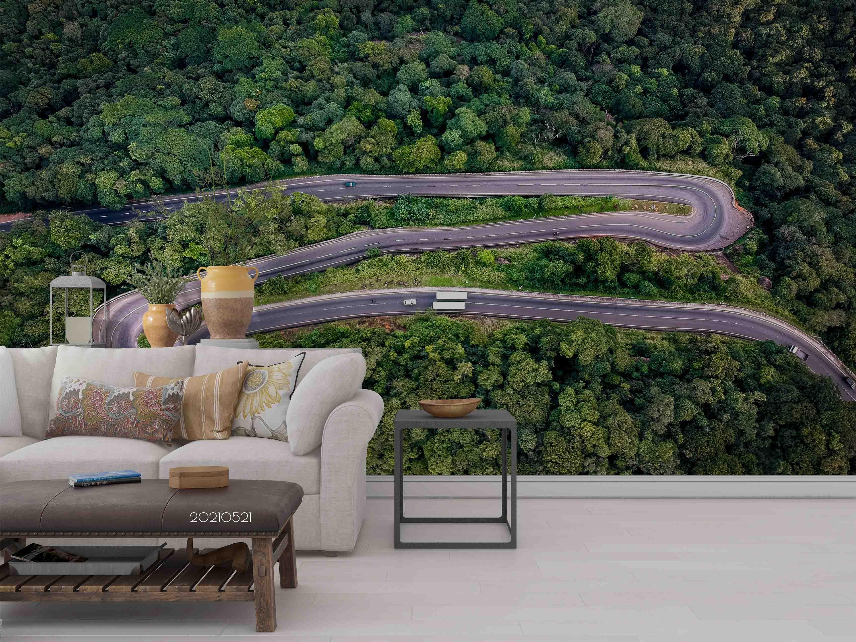 3D Forest Road Nature Landscape Wall Mural Wallpaper LQH 38- Jess Art Decoration