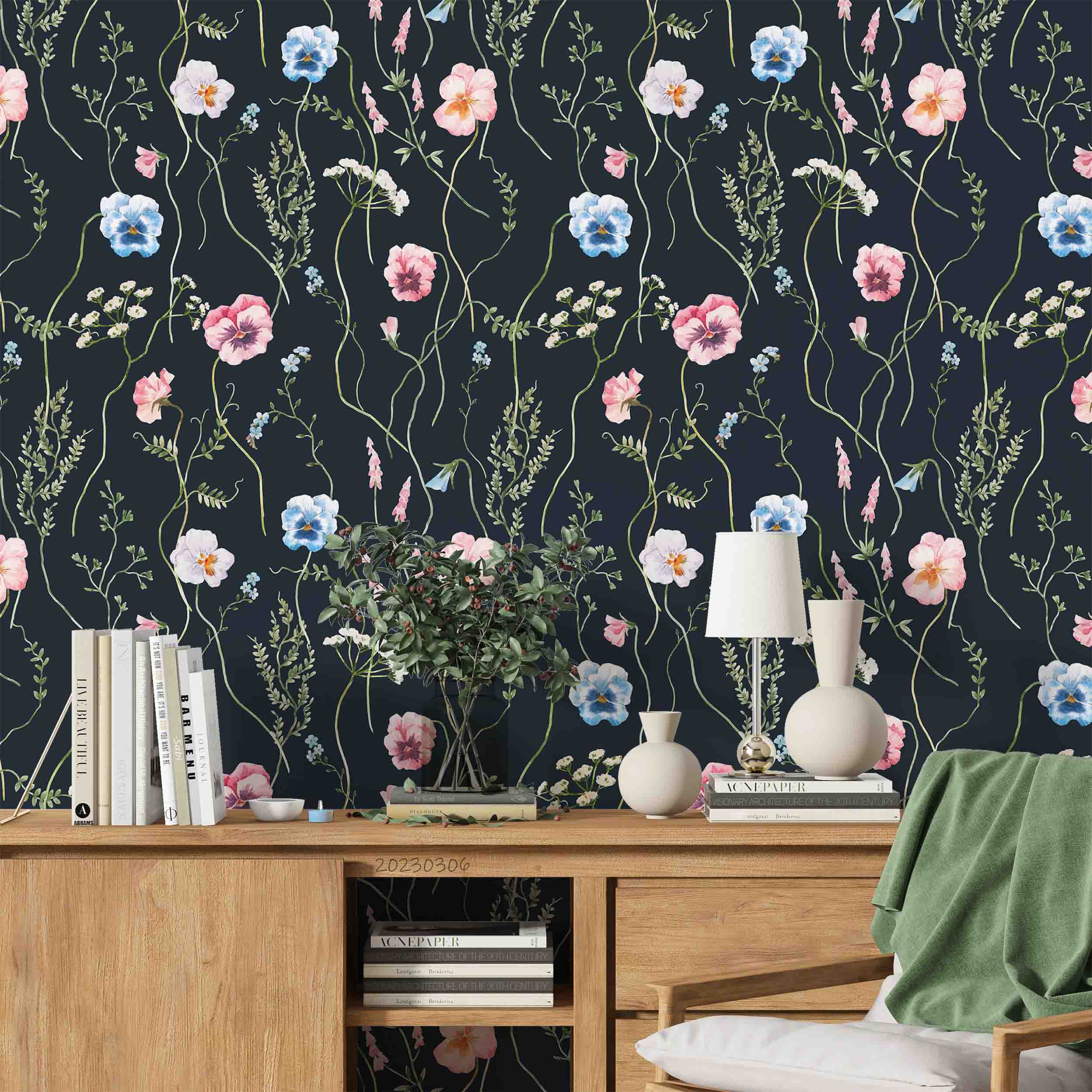 3D Watercolor Spring Floral Wall Mural Wallpaper GD 1679- Jess Art Decoration