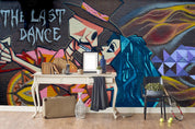 3D Hand Painting Retro Dancers Wall Mural Wallpaper B86- Jess Art Decoration