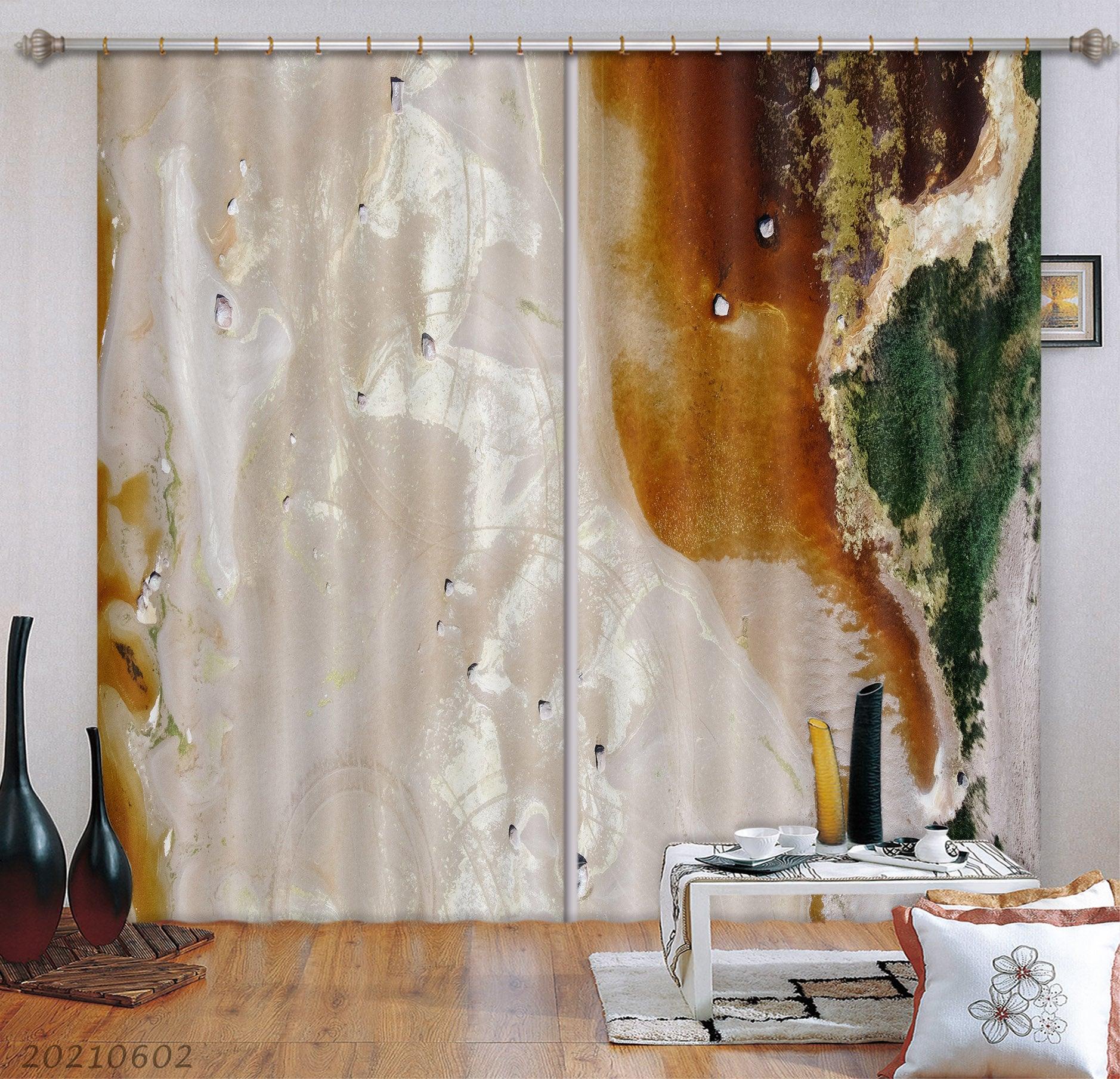 3D Abstract Aerial View Woods Curtains and Drapes GD 617- Jess Art Decoration