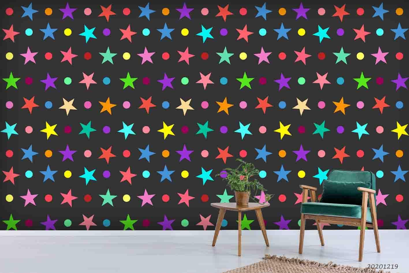 3D Abstract Colorful Geometric Pattern Wall Mural Wallpaper LQH 31- Jess Art Decoration