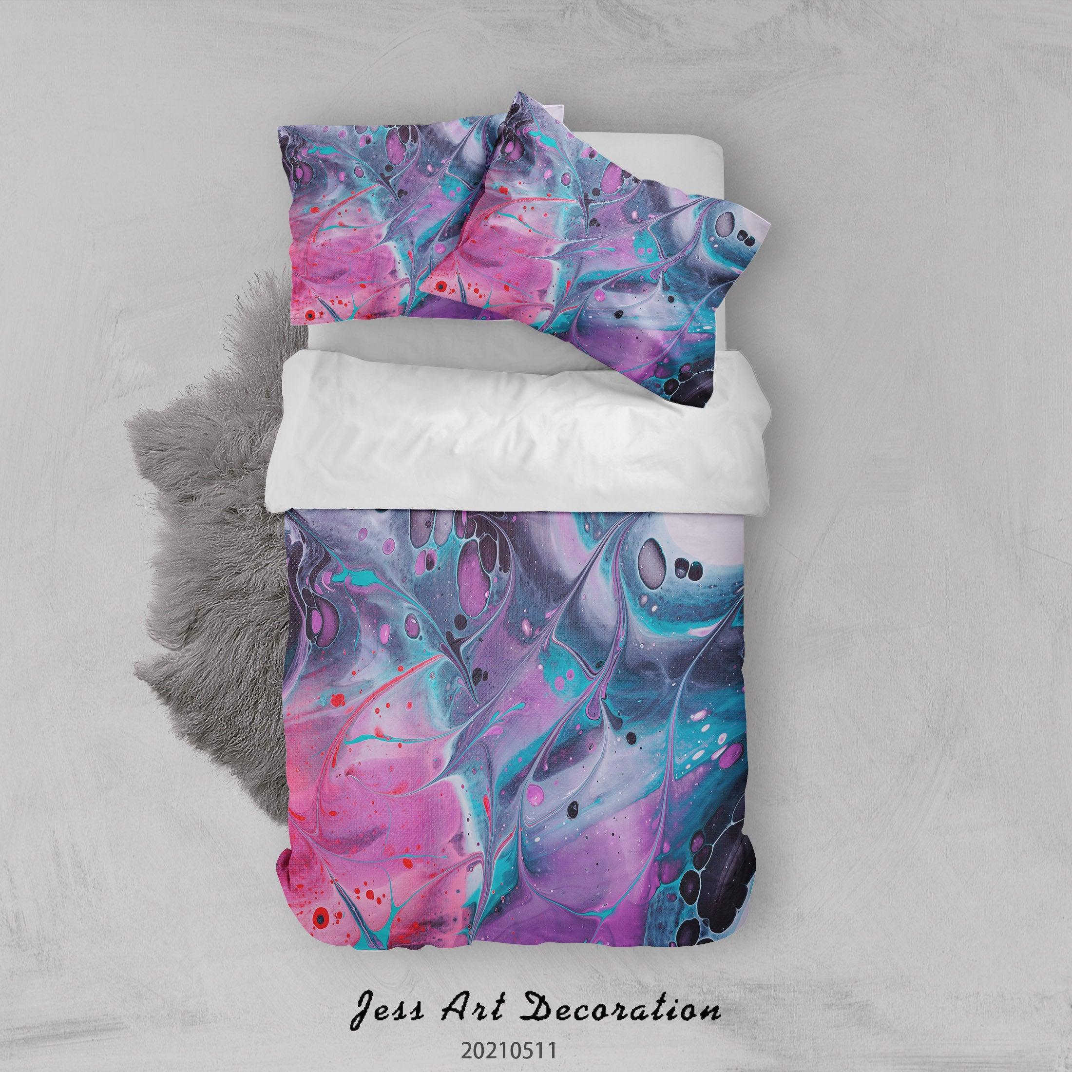 3D Abstract Color Marble Quilt Cover Set Bedding Set Duvet Cover Pillowcases 5- Jess Art Decoration