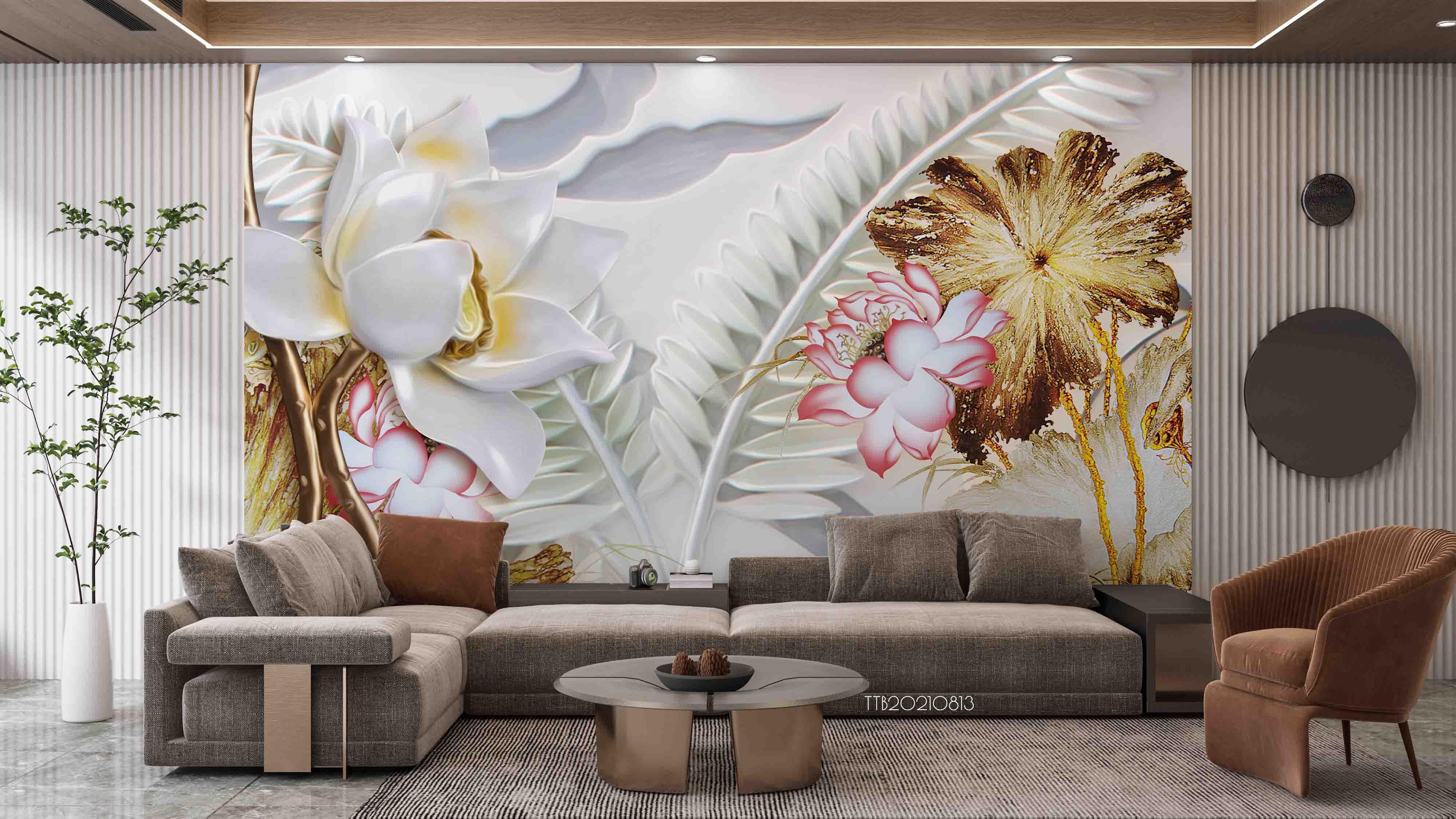 3D Chinese Style Stereo Relief Floral Wall Mural Wallpaper 5128- Jess Art Decoration