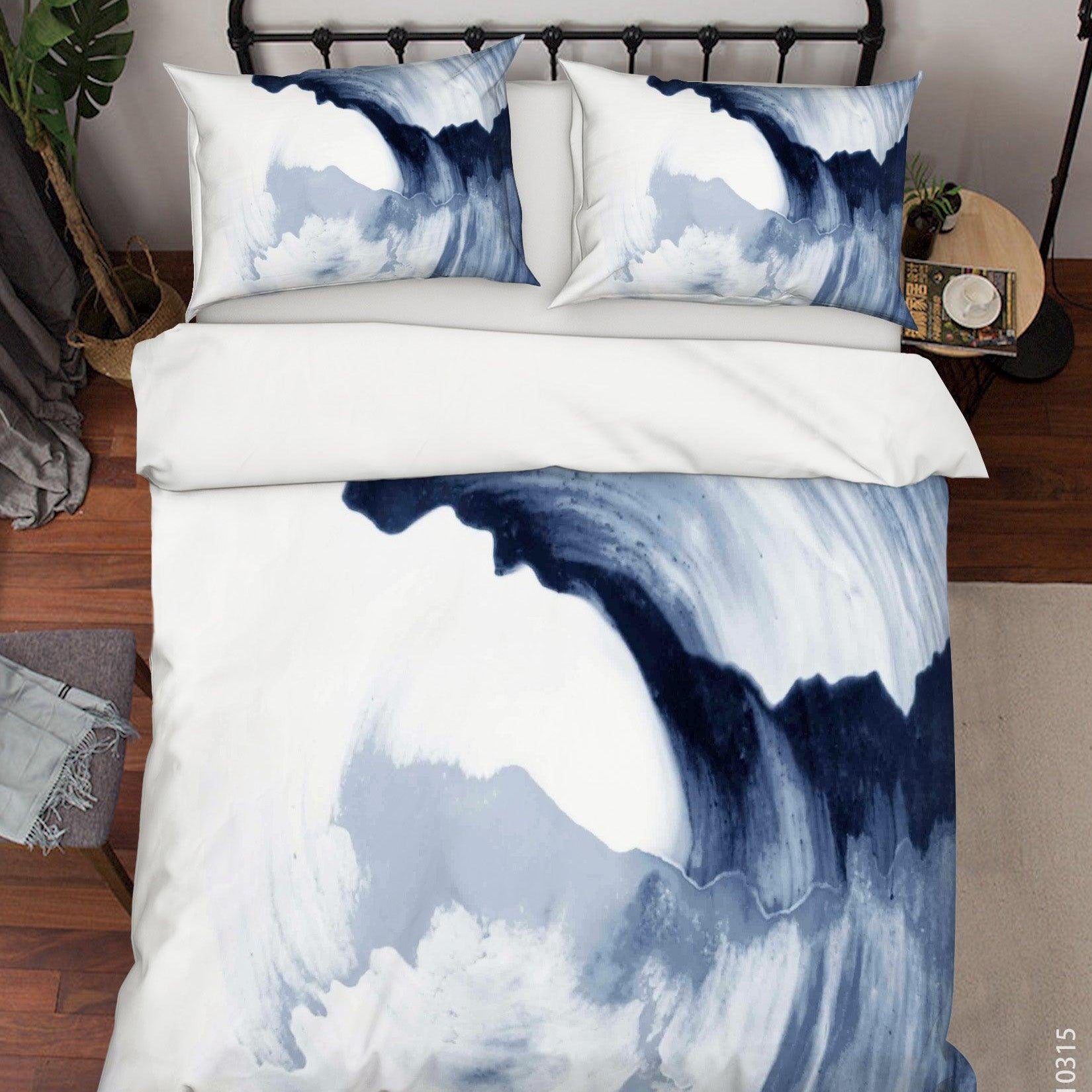 3D Watercolor Ink Painting Quilt Cover Set Bedding Set Duvet Cover Pillowcases 132- Jess Art Decoration