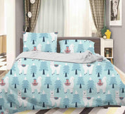 3D Cartoon Pine Alpaca Quilt Cover Set Bedding Set Pillowcases 181- Jess Art Decoration