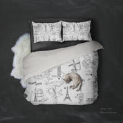 3D Eiffel Tower Big Ben Sailboat Map Quilt Cover Set Bedding Set Pillowcases 142- Jess Art Decoration