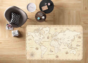 3D World Map Non-Slip Rug Mat 177- Jess Art Decoration