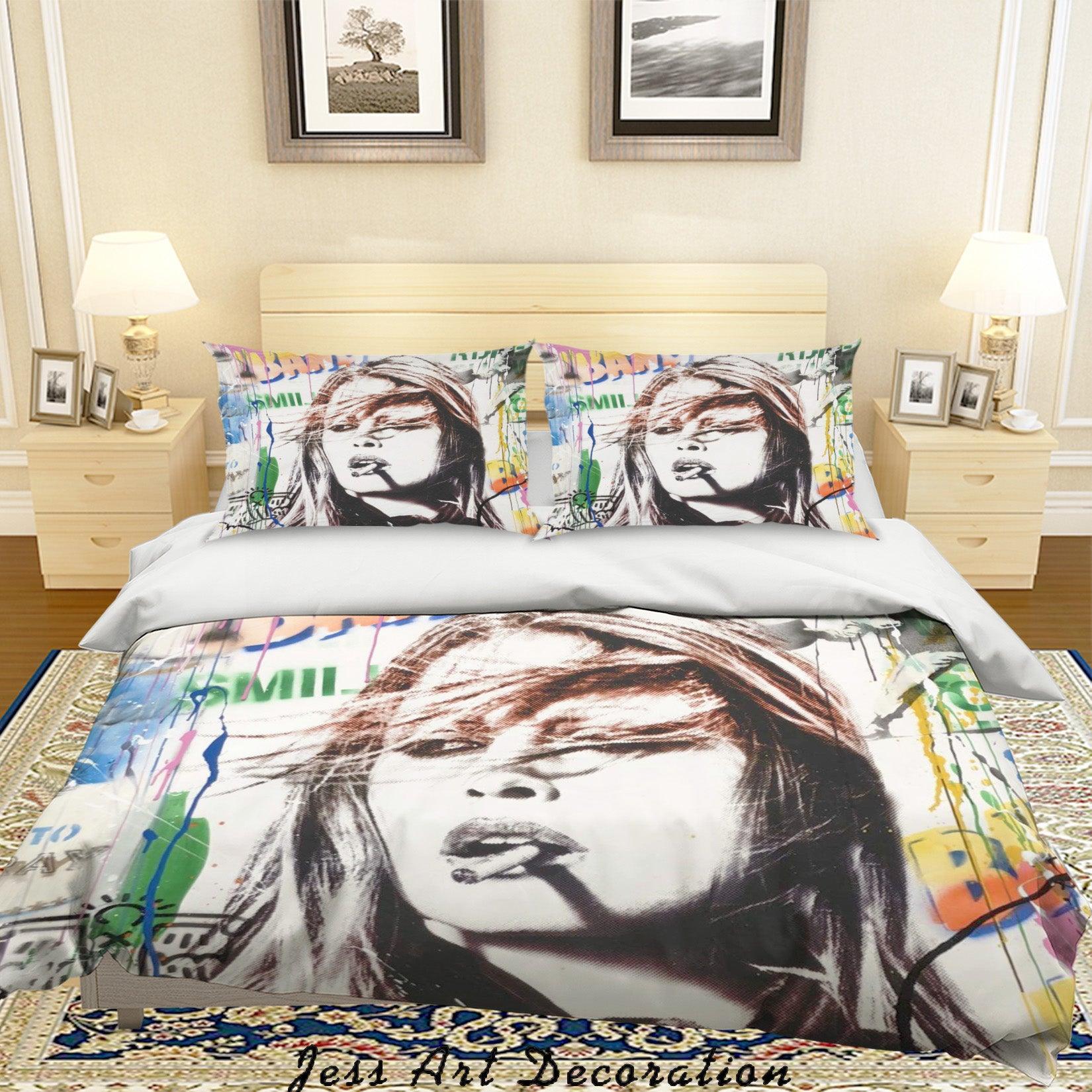 3D Mr. Brigitte Bardot Seductive Quilt Cover Set Bedding Set Duvet Cover Pillowcases  ZY D86- Jess Art Decoration