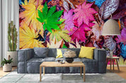 3D Color Maple Leaf Wall Mural Wallpaper LQH 719- Jess Art Decoration