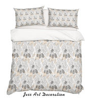 3D Abstract Hand Drawn Leaves Pattern Quilt Cover Set Bedding Set Duvet Cover Pillowcases WJ 6871- Jess Art Decoration