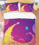3D Sky Rocket Purple Quilt Cover Set Bedding Set Pillowcases 206- Jess Art Decoration